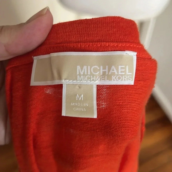 Michael Michael Kors Orange and Gold T-Shirt - Size M - Picture 8 of 8